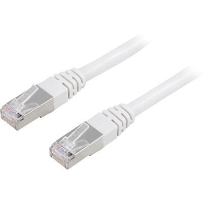 DELTACO Network Cable | Cat 6 | F/UTP | Low smoke/halogen free | Patch round (standard) | White | 10